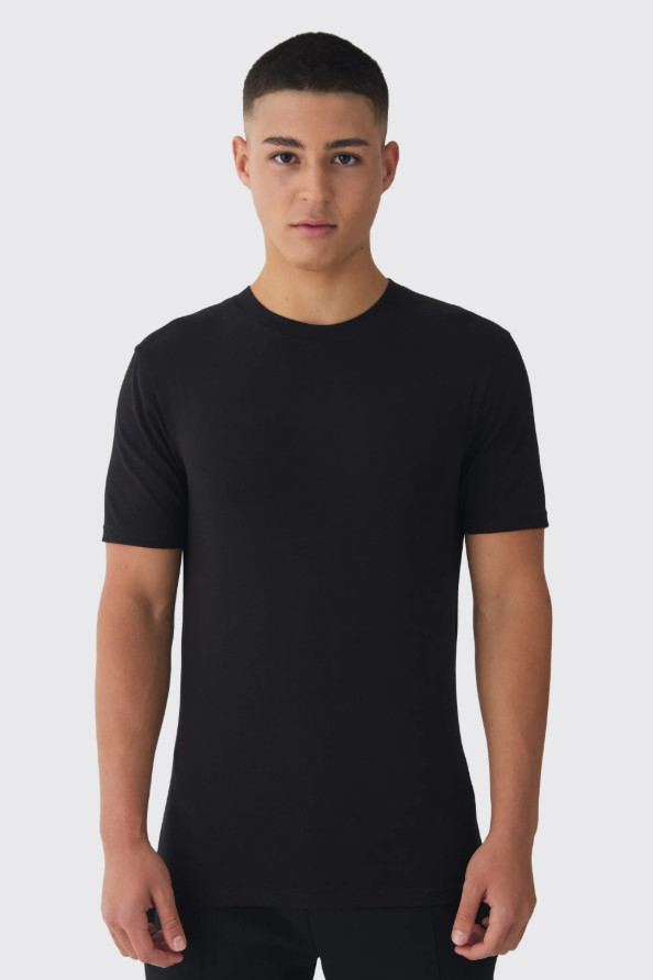 czarny T-SHIRT BASIC