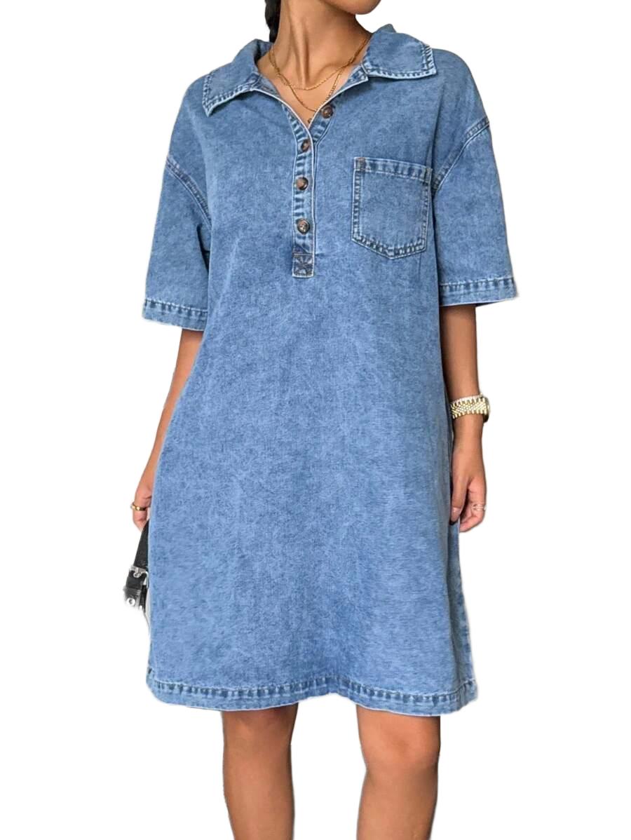JEANSOWA SUKIENKA OVERSIZE