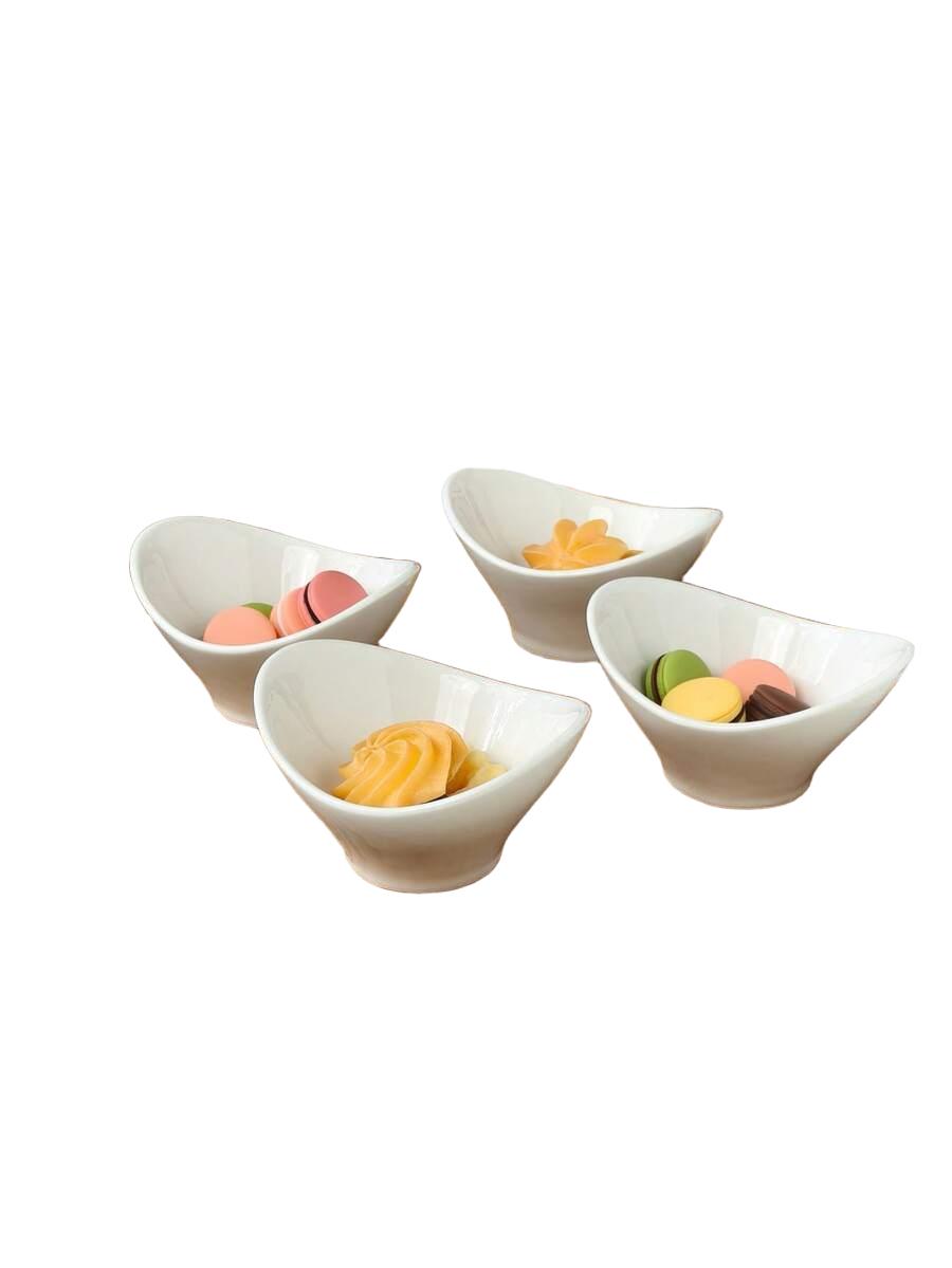 białe ceramiczne talerzyki 4 pack 