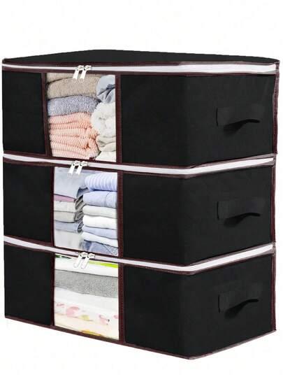 CZARNE PUDEŁKO ORGANIZER 3-PACK