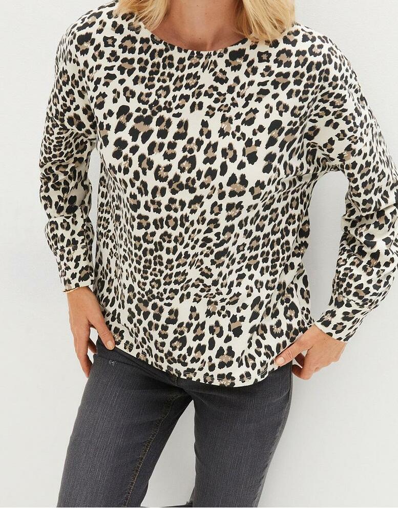 BLUZA Z EFEKTEM ZWIERZĘCYM