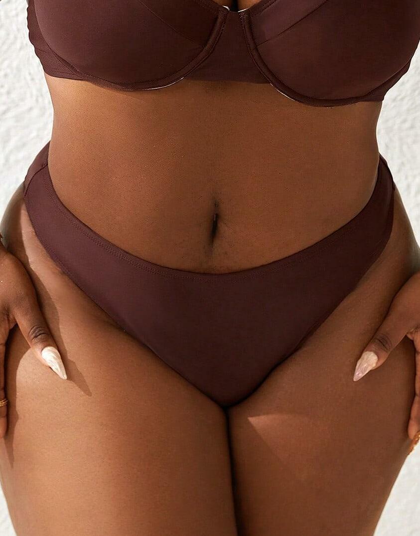 brązowy dół bikini