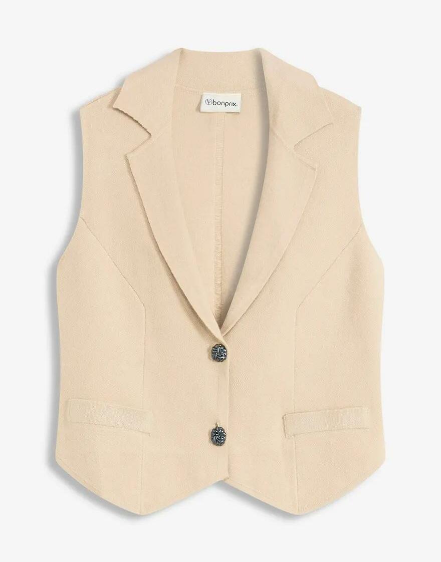 ELEGANCKA KAMIZELKA DAMSKA WISKOZA BEZ KAPTURA
