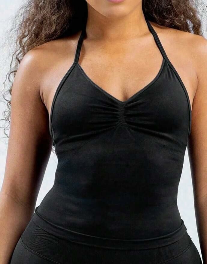 CZARNY SPORTOWY TOP
