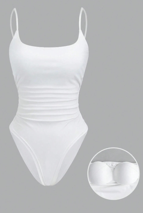 BIAŁE BODY NA RAMIĄCZKACH