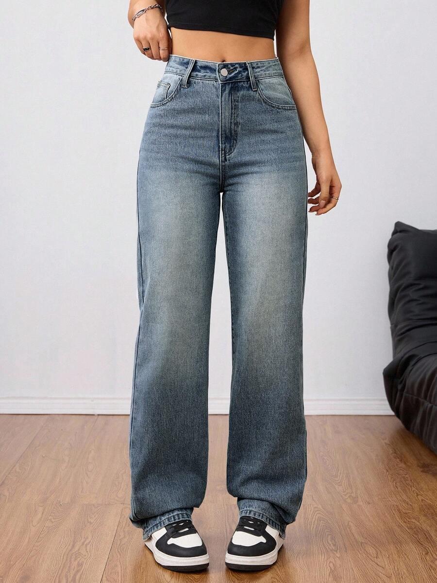 SPODNIE JEANS WYSOKI STAN