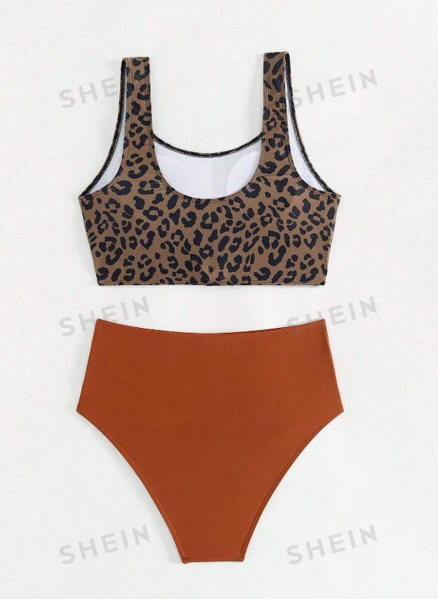 komplet bikini top animal print 