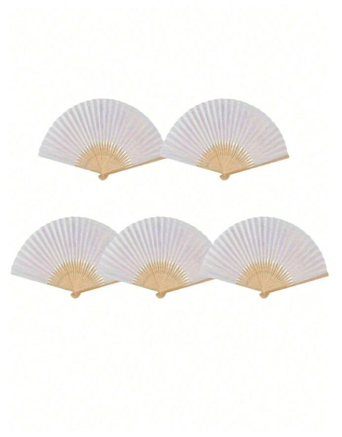 biały wachlarz 5-pack