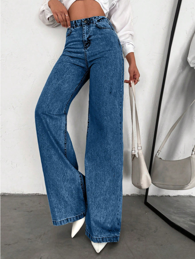 NIEBIESKIE SPODNIE JEANSY
