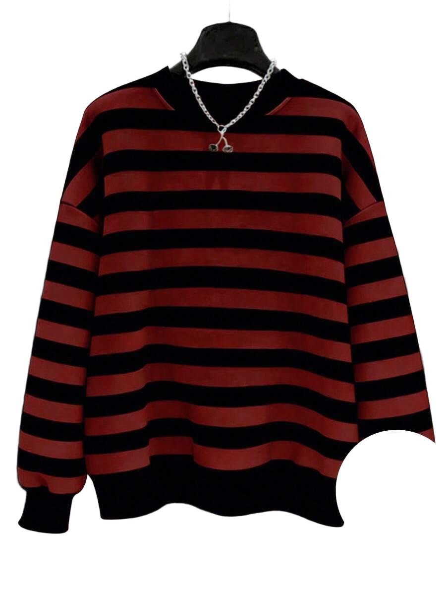 BLUZA LUŹNA W PASKI