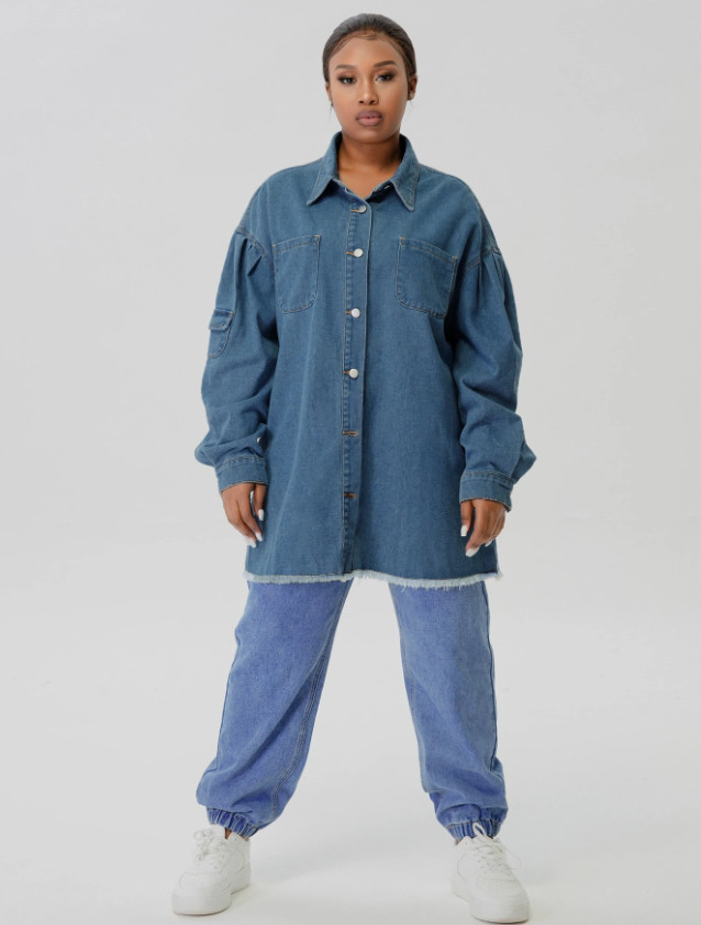 NIEBIESKA KOSZULA JEANS