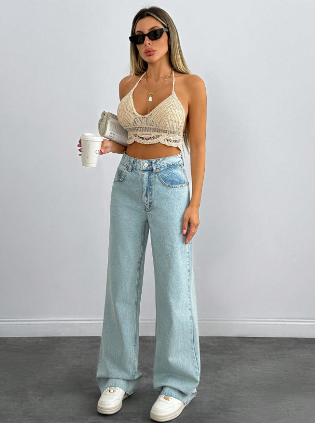 NIEBIESKIE SPODNIE JEANS 