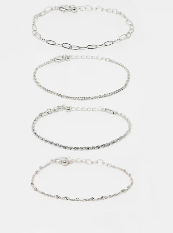 SREBRNE BRANSOLETKI 4-PACK