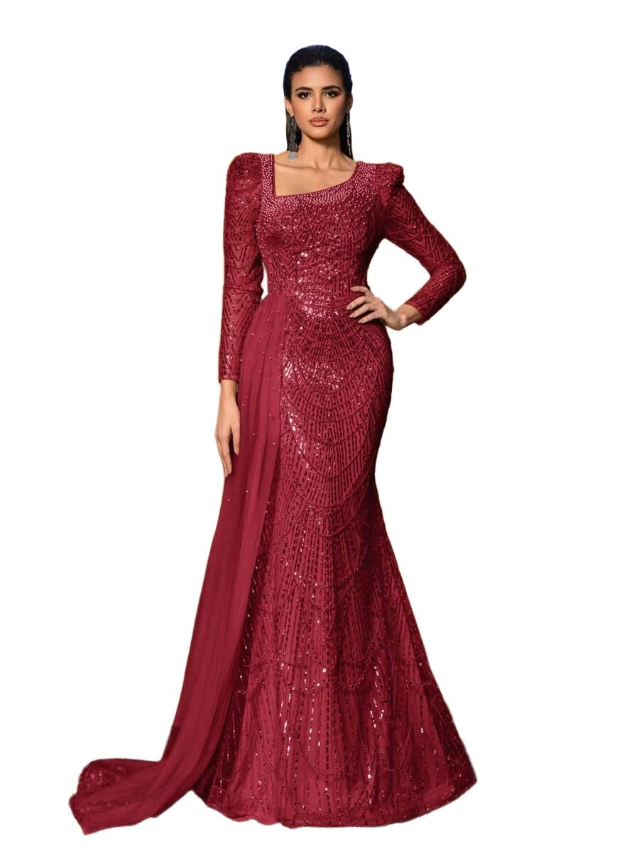 ELEGANCKA SUKIENKA WIECZOROWA CEKINY SYRENA 