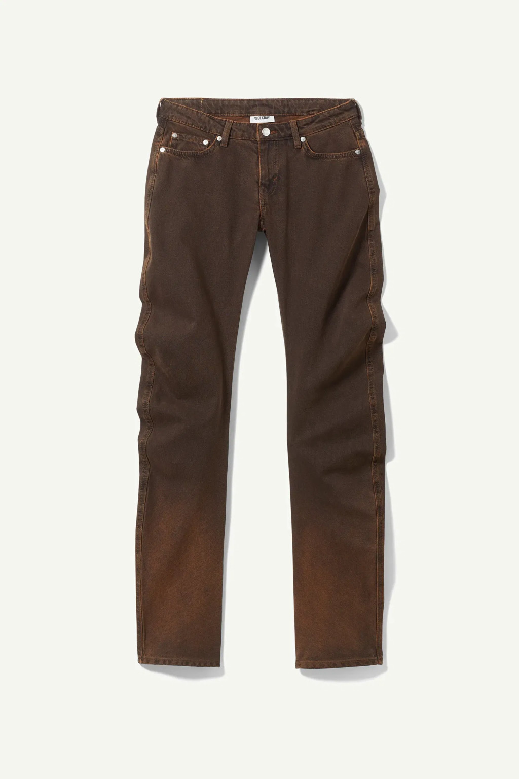 BRĄZOWE SPODNIE JEANS