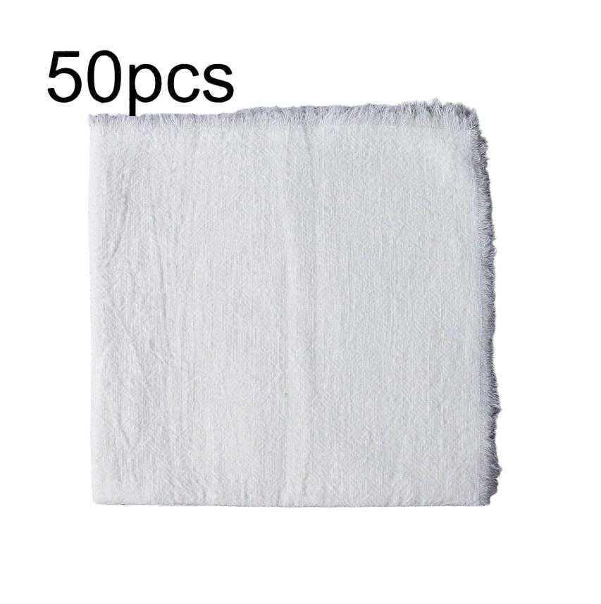białe serwetki z tkaniny 50szt.