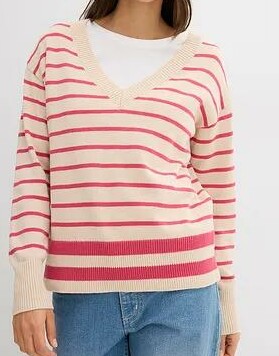 SWETER DAMSKI Z DEKOLTEM V REGULAR 