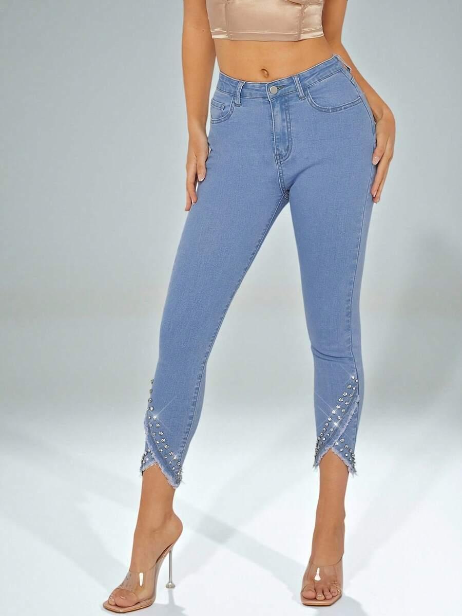 NIEBIESKIE SPODNIE JEANS