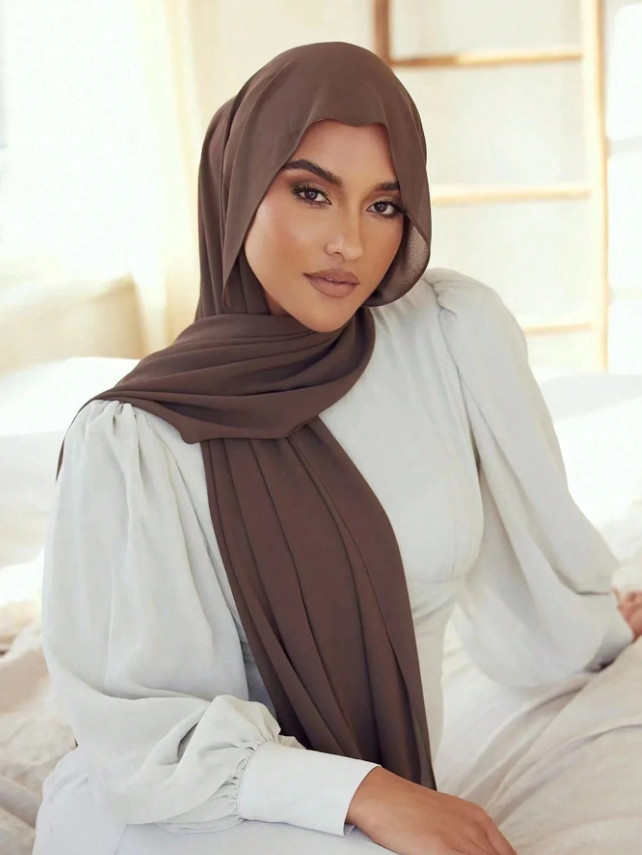 brązowa CHUSTA NA GŁOWĘ