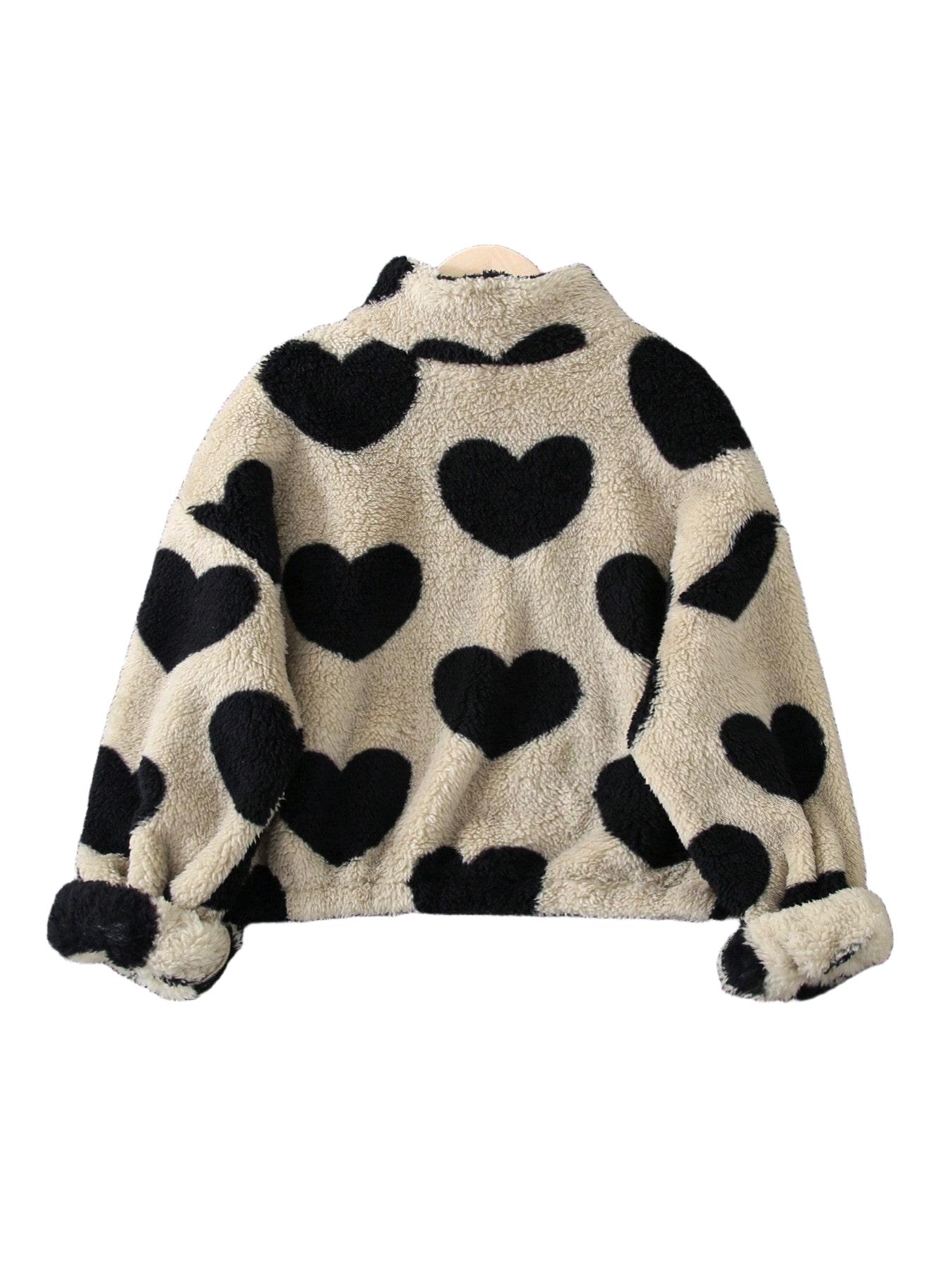 BLUZA Z ZAMKIEM W SERCA