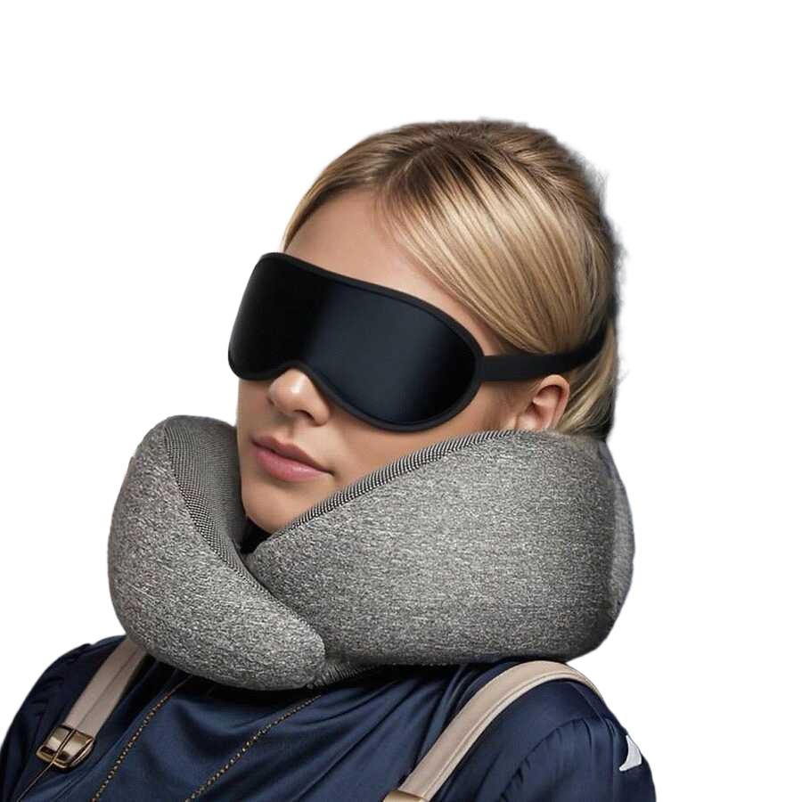 szara PODUSZKA PODRÓŻNA