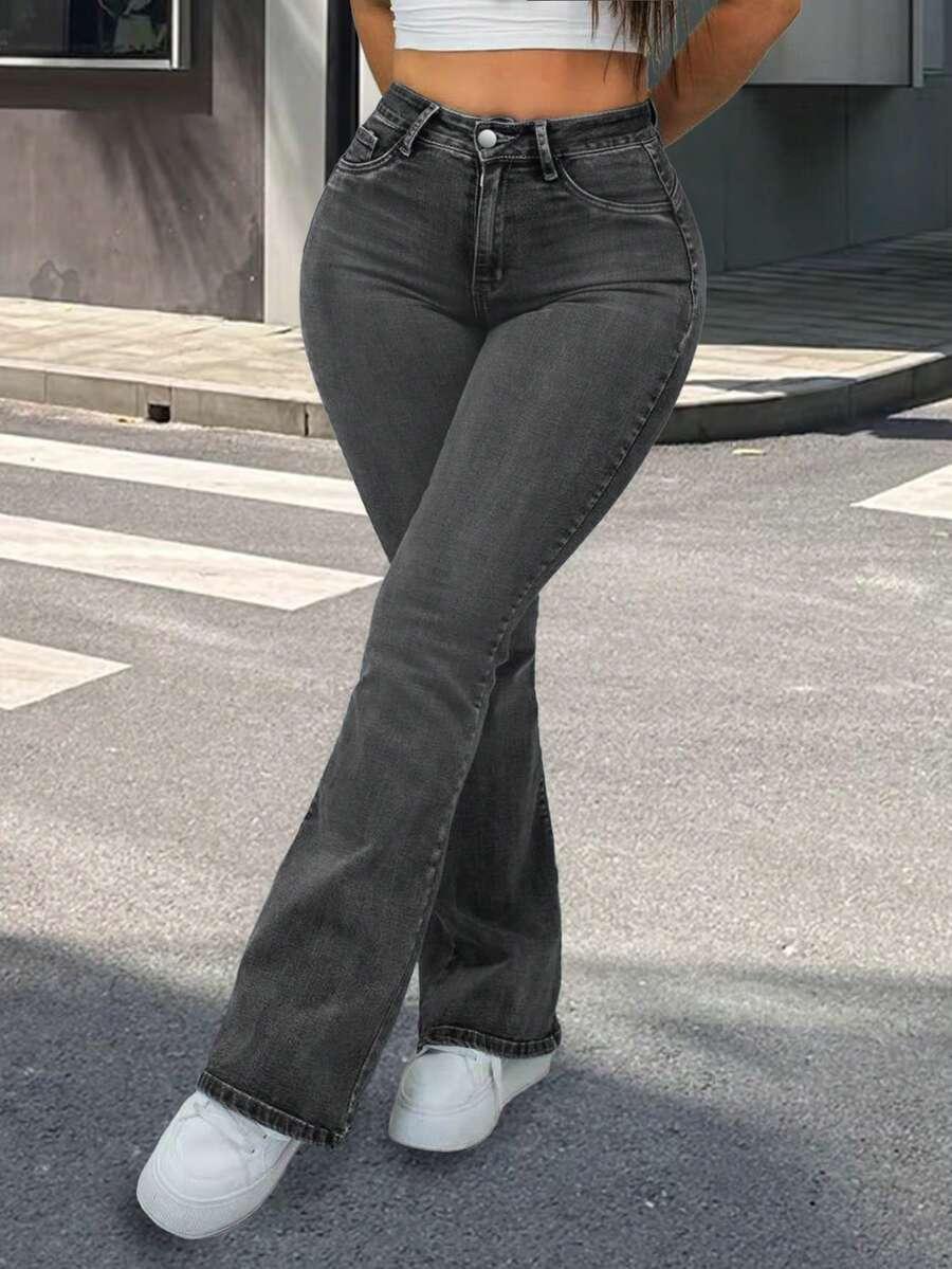 szare spodnie jeans