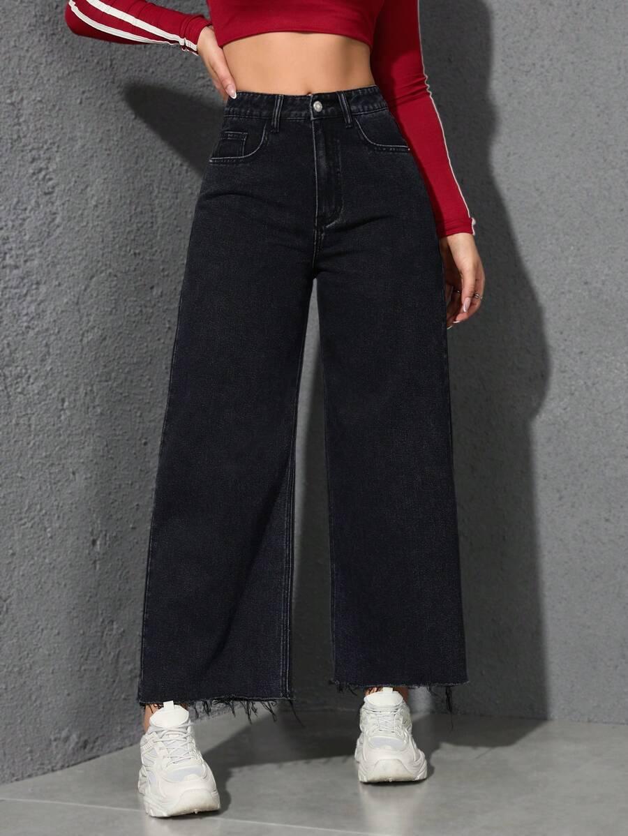 CZARNE SPODNIE JEANS 