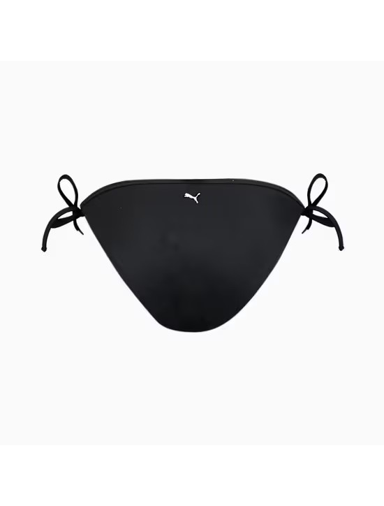 CZARNY DÓŁ OD BIKINI WIĄZANIE LOGO