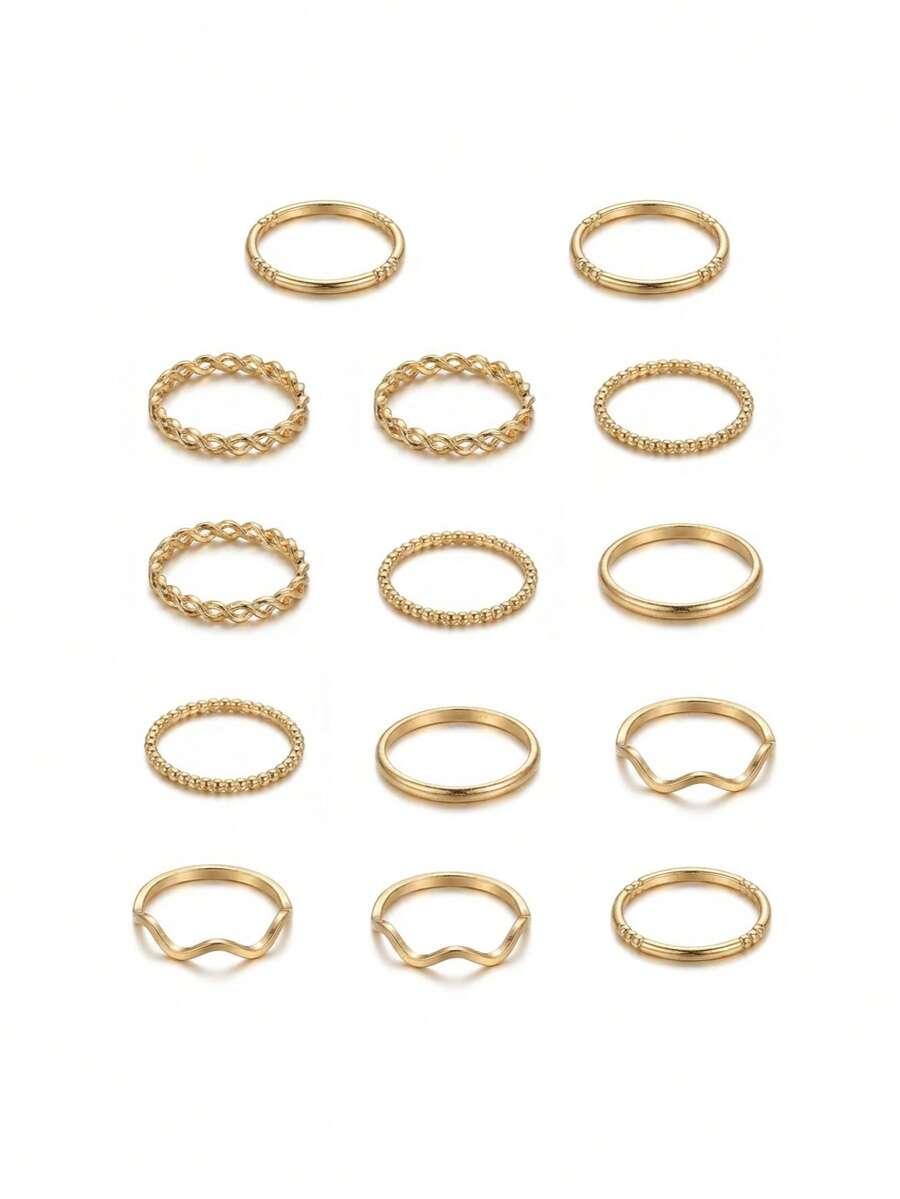 złoty pierścionek 13-pack