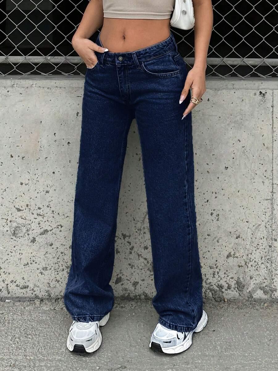 NIEBIESKIE SPODNIE JEANS KIESZENIE