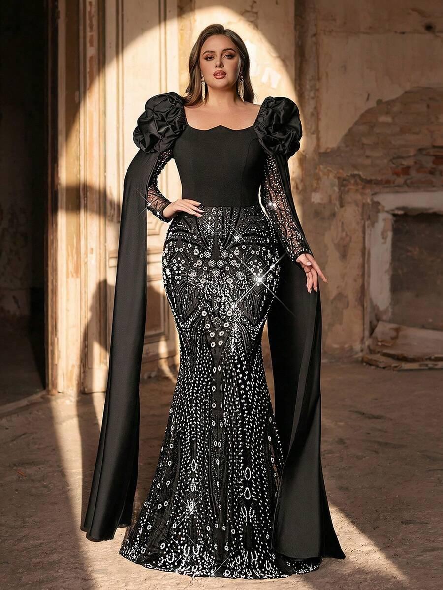 CZARNA MAXI SUKIENKA