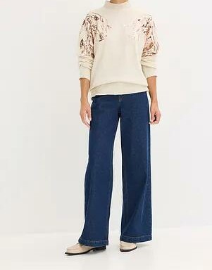 SWETER DAMSKI OVERSIZE STÓJKA CEKINY