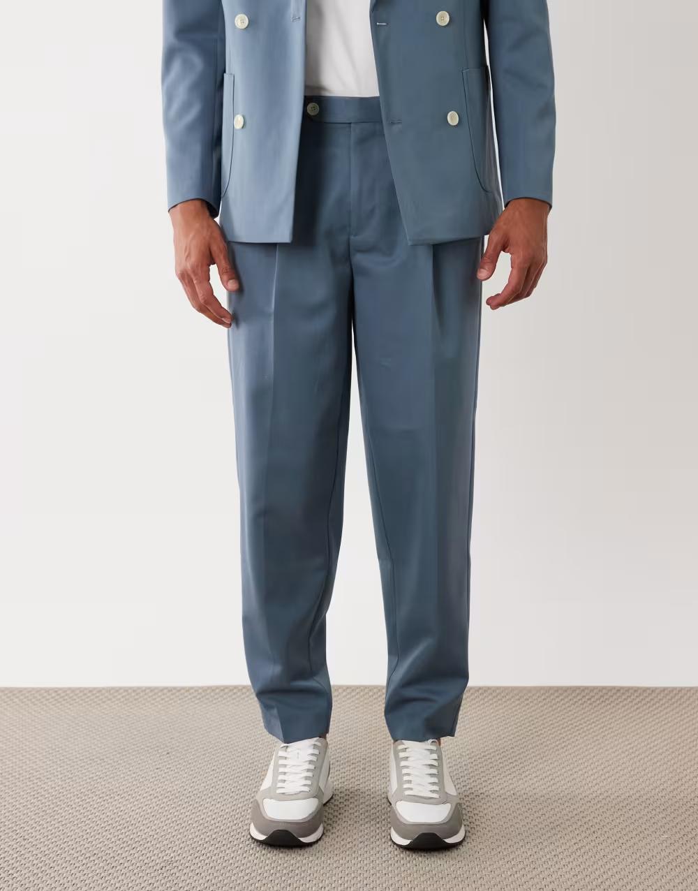 NIEBIESKIE ELEGANCKIE SPODNIE