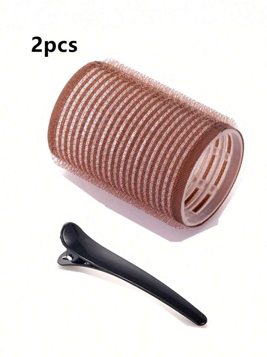 brązowy wałek do włosów 2 pack