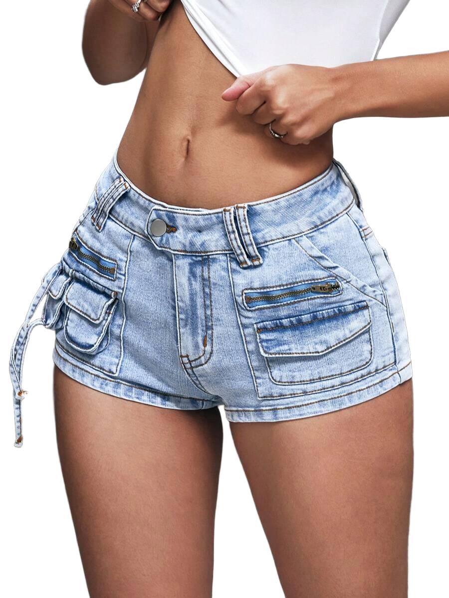 KRÓTKIE SPODENKI JEANSOWE