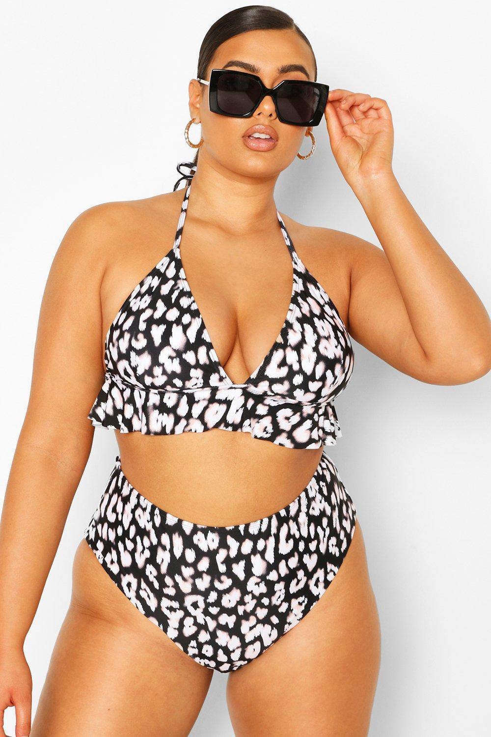 KOMPLET BIKINI ANIMAL PRINT FALBANA