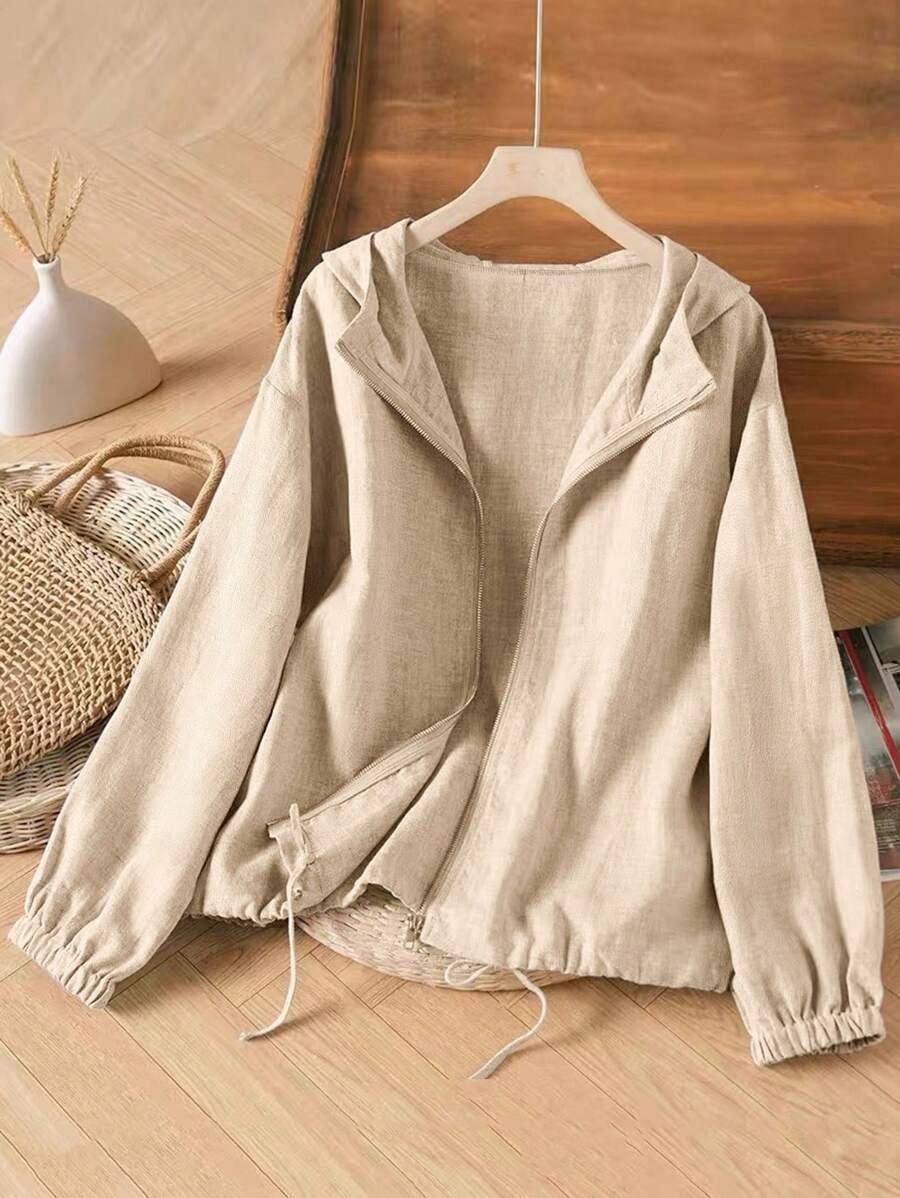 beżowa bluza zip 