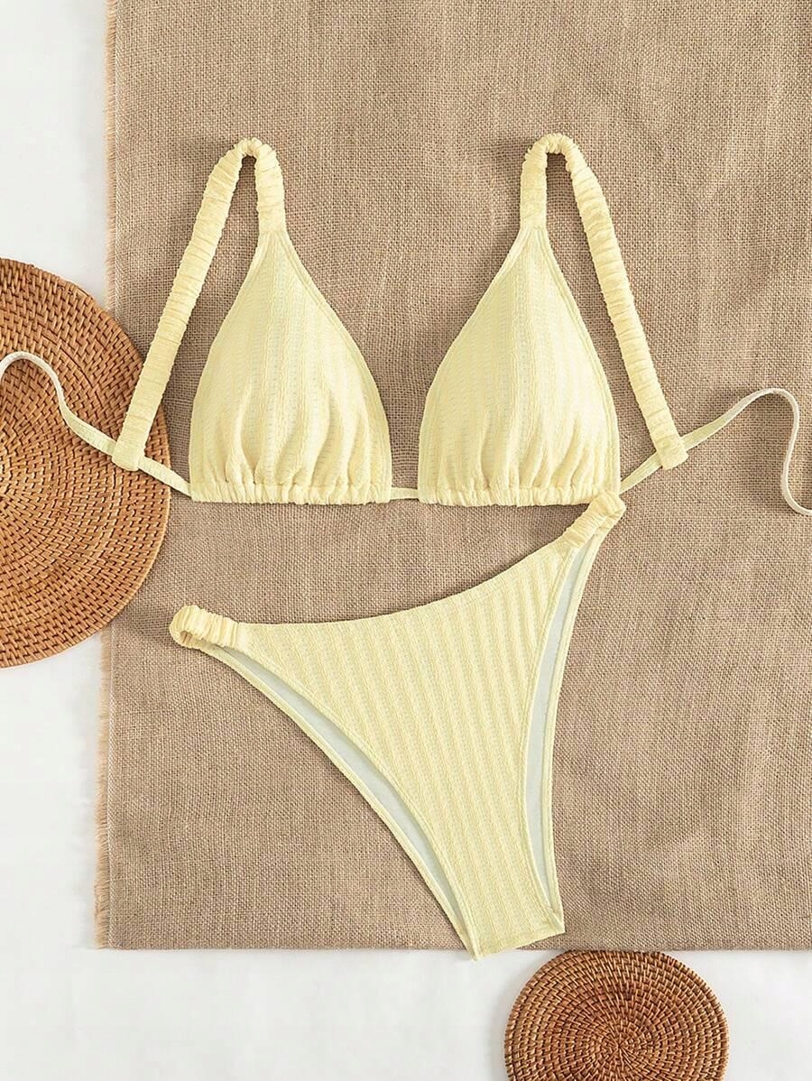 ŻÓŁTE BIKINI DWUCZĘŚCIOWE 