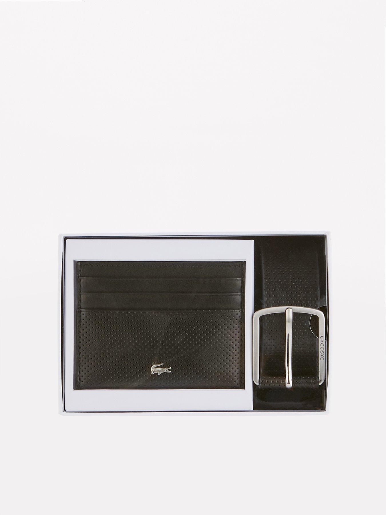 LACOSTE ZESTAW SKÓRZANY PASEK I ETUI NA KARTY RC4092 000