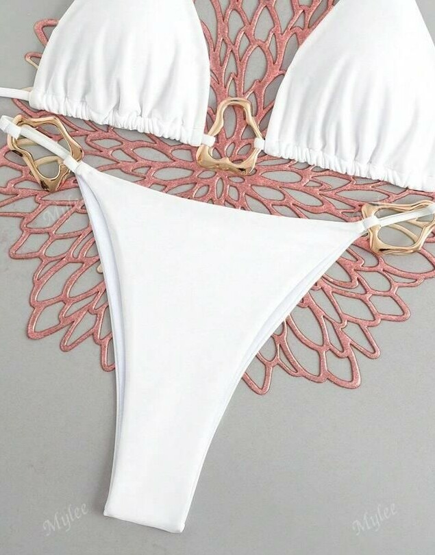 biały dół od bikini