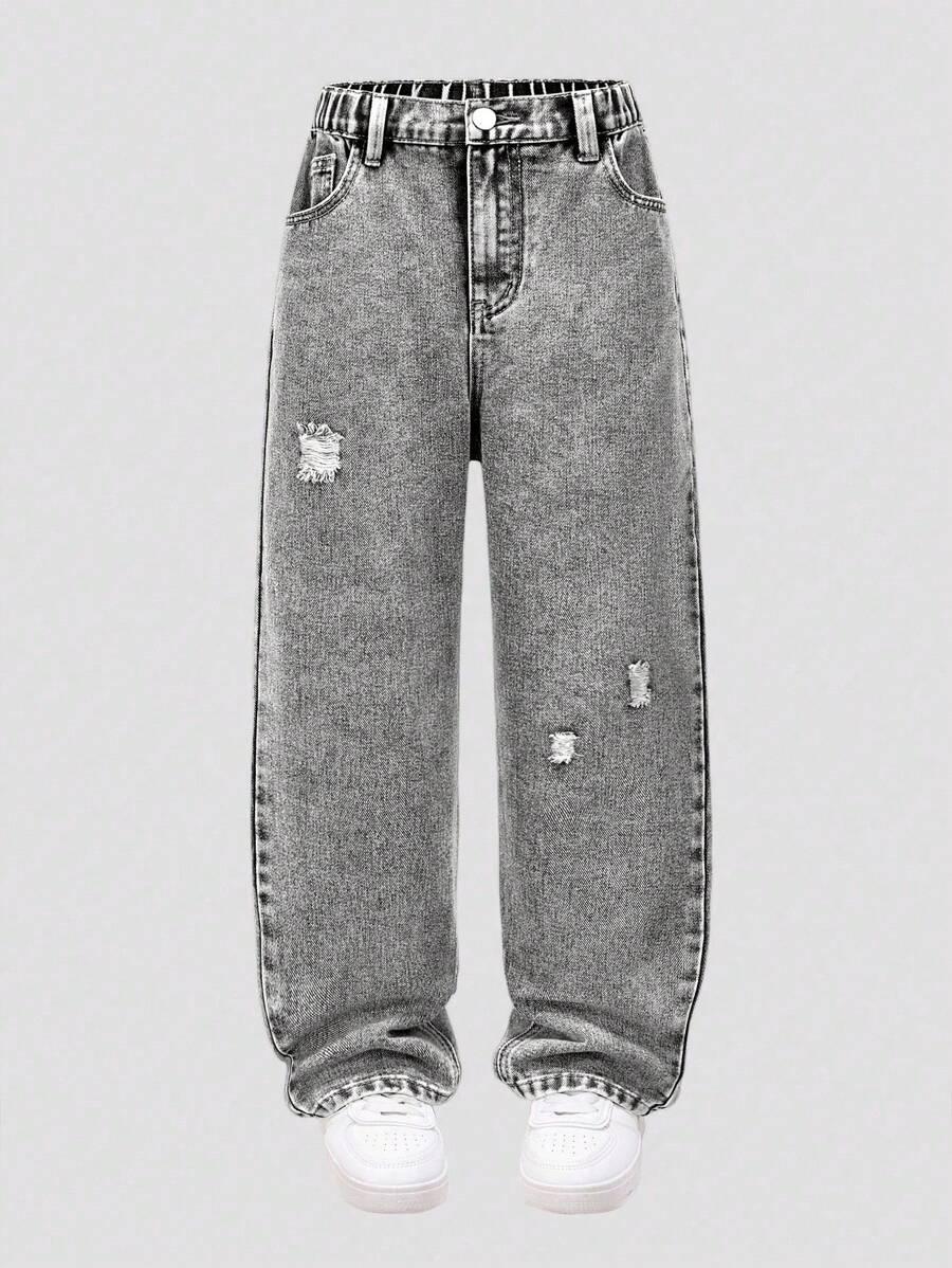 szare spodnie jeans