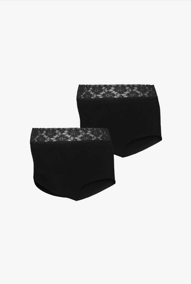 czarne ciążowe majtki 2-pack