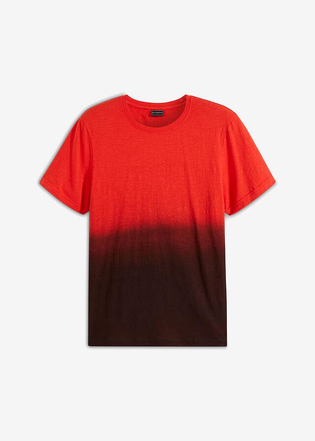T-SHIRT MĘSKI OKRĄGŁY DEKOLT BAWEŁNA OMBRE