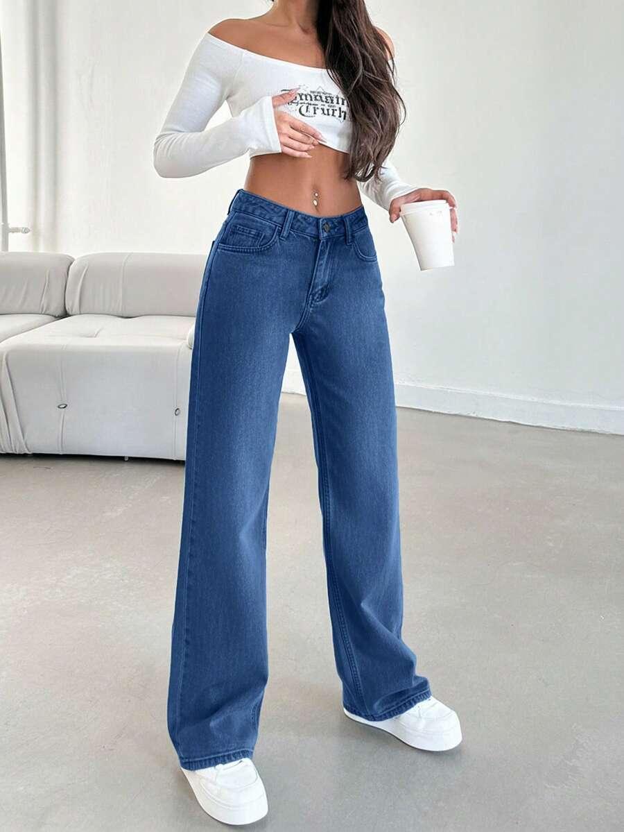 NIEBIESKIE SPODNIE JEANS