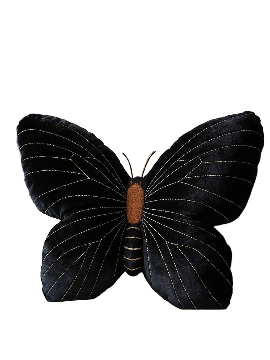 czarna poduszka motyl