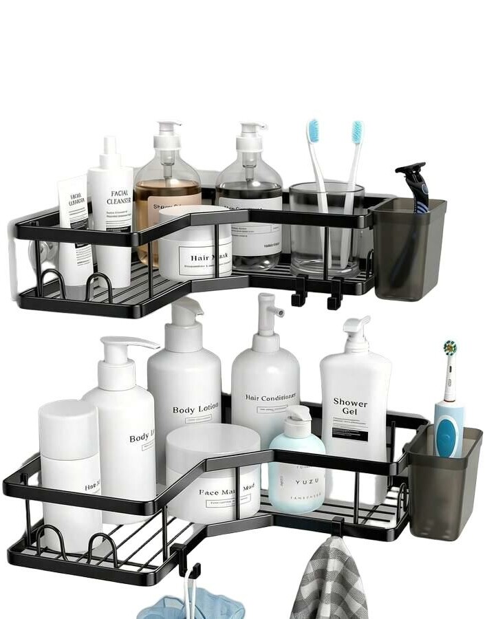 czarne półki narożne 2szt