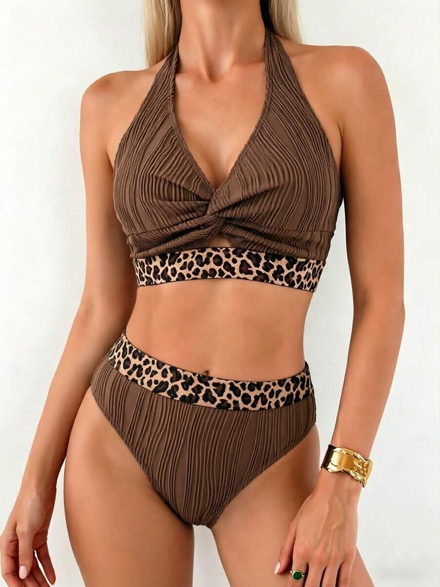 DWUCZĘŚCIOWY STRÓJ KĄPIELOWY ANIMAL PRINT