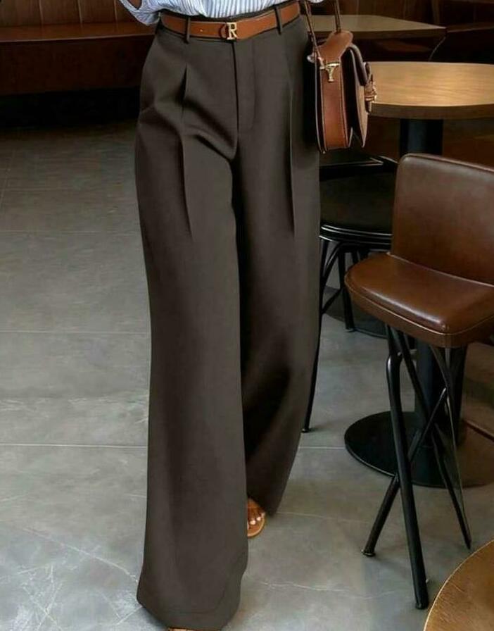 BRĄZOWE SPODNIE CASUAL