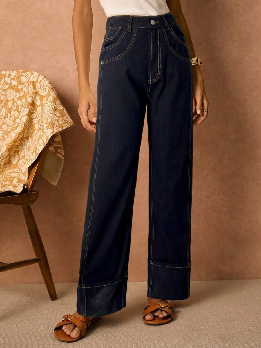 czarne spodnie jeans prosta nogawka