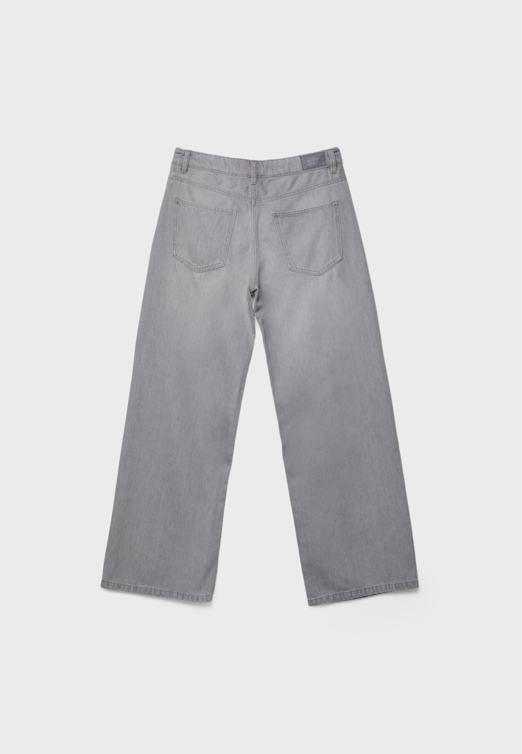SZARE SZEROKIE SPODNIE JEANS